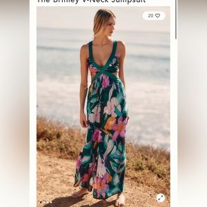The Brinley V-Neck Jumpsuit from Anthropology. Size S